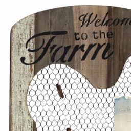 Stonebriar Collection 18 in. x 24 in. Brown Wooden Rooster Wall Decor with Metal Mesh Message Board thumbnail 2