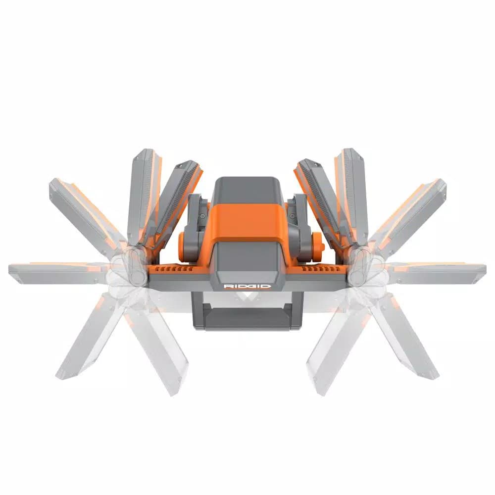RIDGID 18V Hybrid Folding Panel LED Work Light, 2500 Lumens