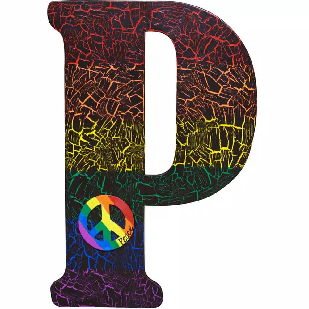 Jeff McWilliams Designs 23 in. Oversized Unfinished Wood Letter (P) - Industrial Style Wall Decor