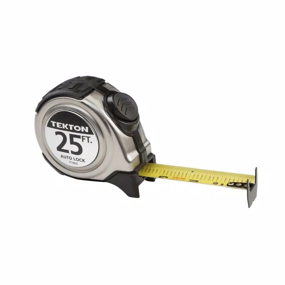 TEKTON 25 ft. x 1 in. Auto Lock Tape Measure with Nylon Coated Blade