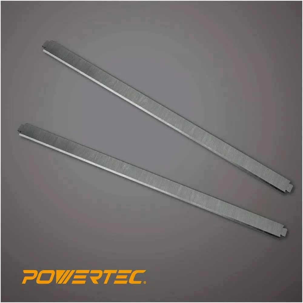 POWERTEC 13 in. High Speed Steel Planer Blades for Ridgid TP1300, TP1301, TP1302 (Set of 2)