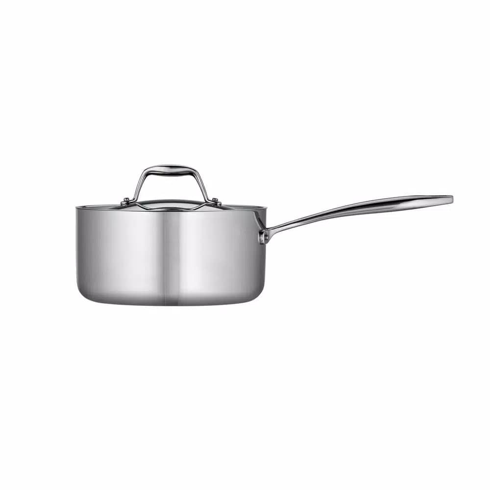 Tramontina Gourmet Tri-Ply Clad 3 Qt. Stainless Steel Sauce Pan with Lid