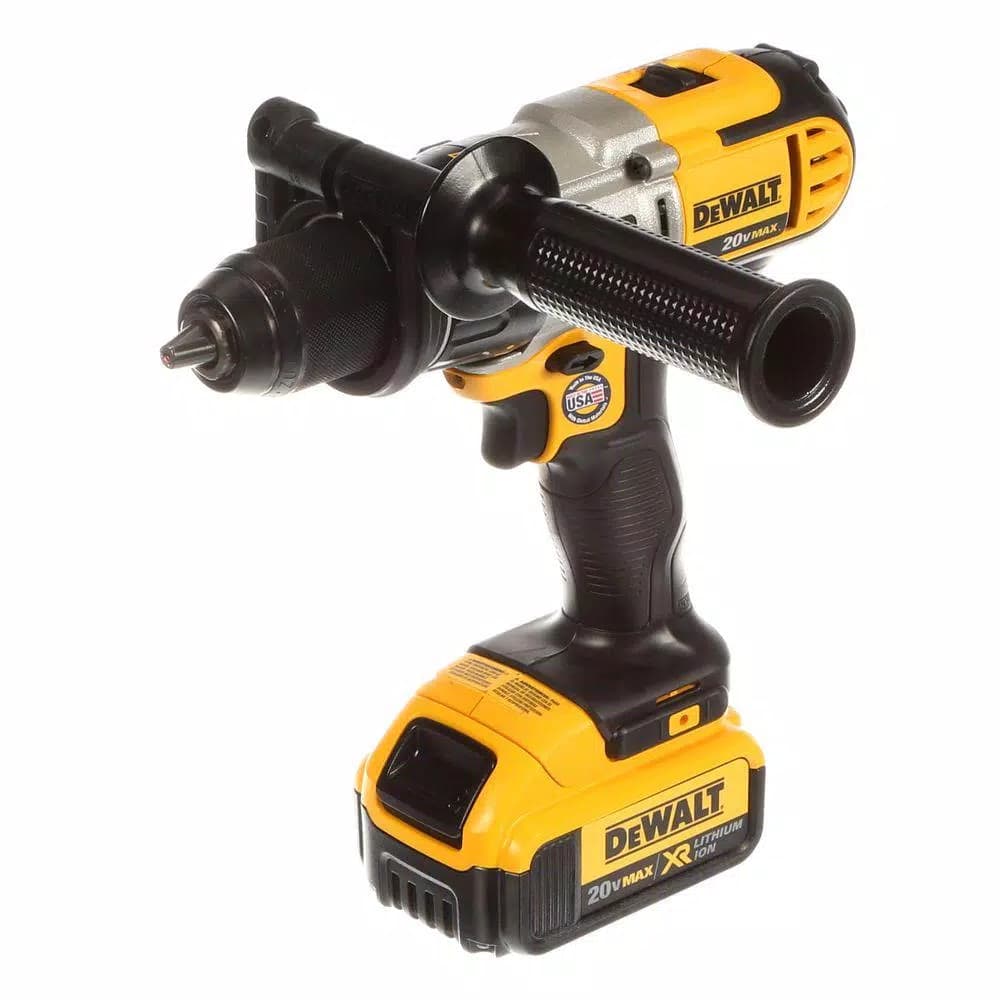DEWALT 20V MAX Cordless 1/2 in. Hammer Drill Kit with (2) 4 Ah Batteries, Charger & Case