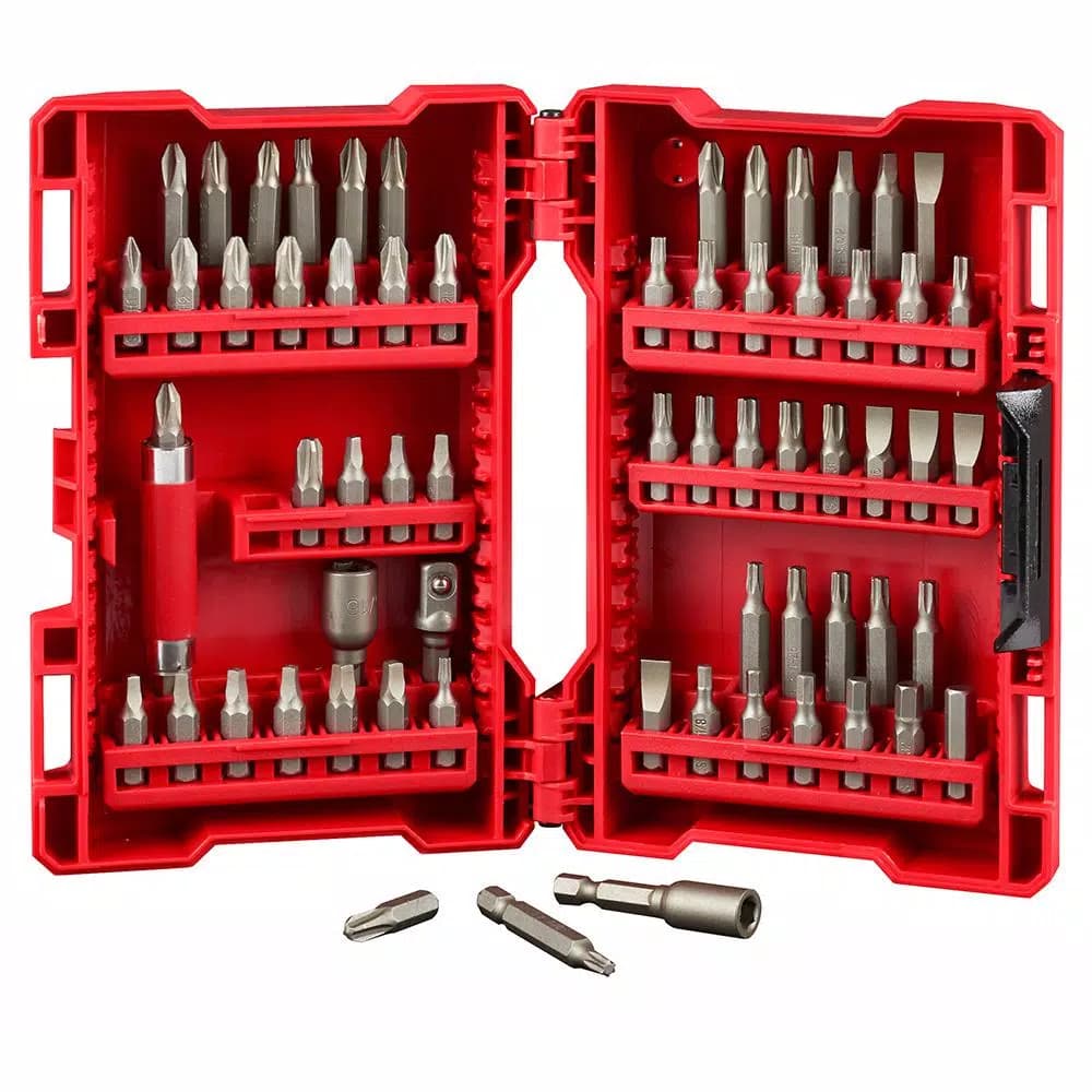 Milwaukee 64-Piece S2 Steel Driver Bit Set with Magnetic Nut Drivers