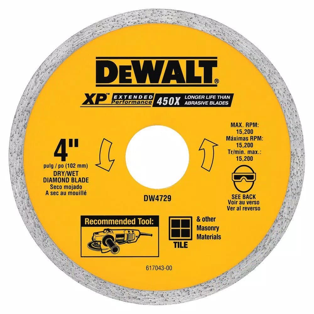 DEWALT 4 in. Diamond Ceramic Tile and Masonry Circular Saw Blade