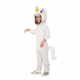 Unbranded Girls Unicorn Jumpsuit Costume with Hood and Tail - Medium thumbnail 1