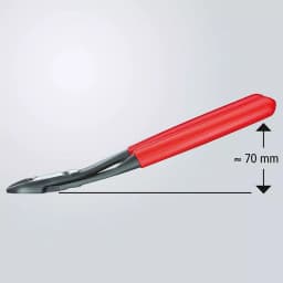 KNIPEX 8 in. High Leverage Angled Diagonal Cutting Pliers thumbnail 2