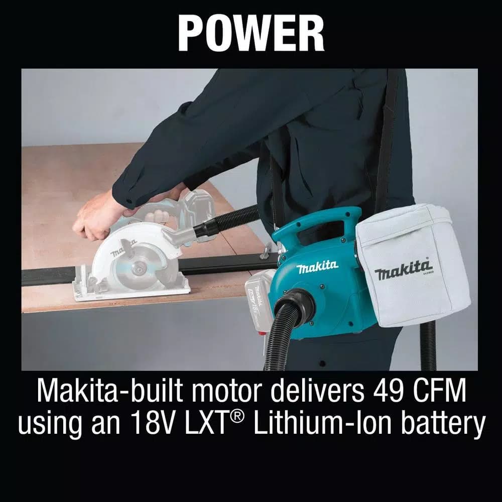 Makita 18V LXT Cordless 3/4 Gal. Portable Dry Dust Extractor and Blower (Tool-Only)