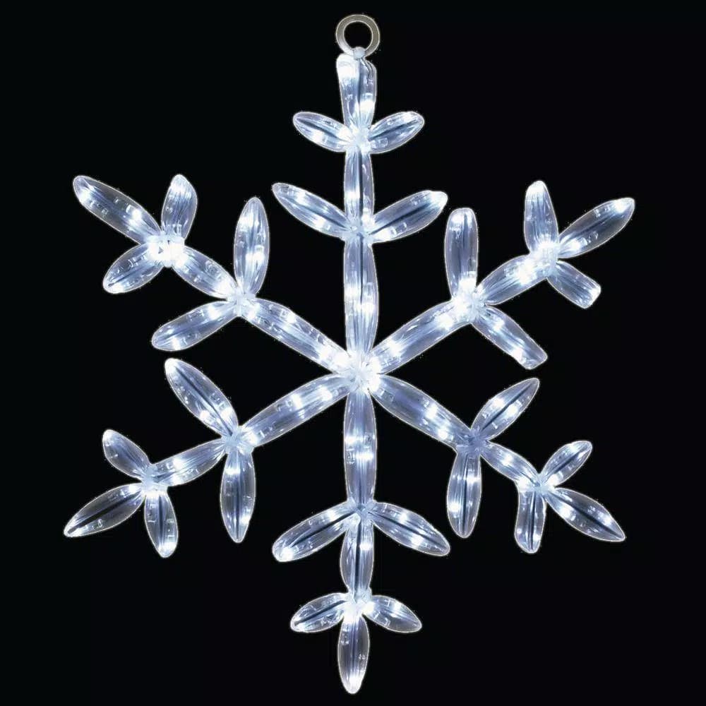 Unbranded Brite Star 24 in. 120-Light LED Snowflake Tube Light, Pure White