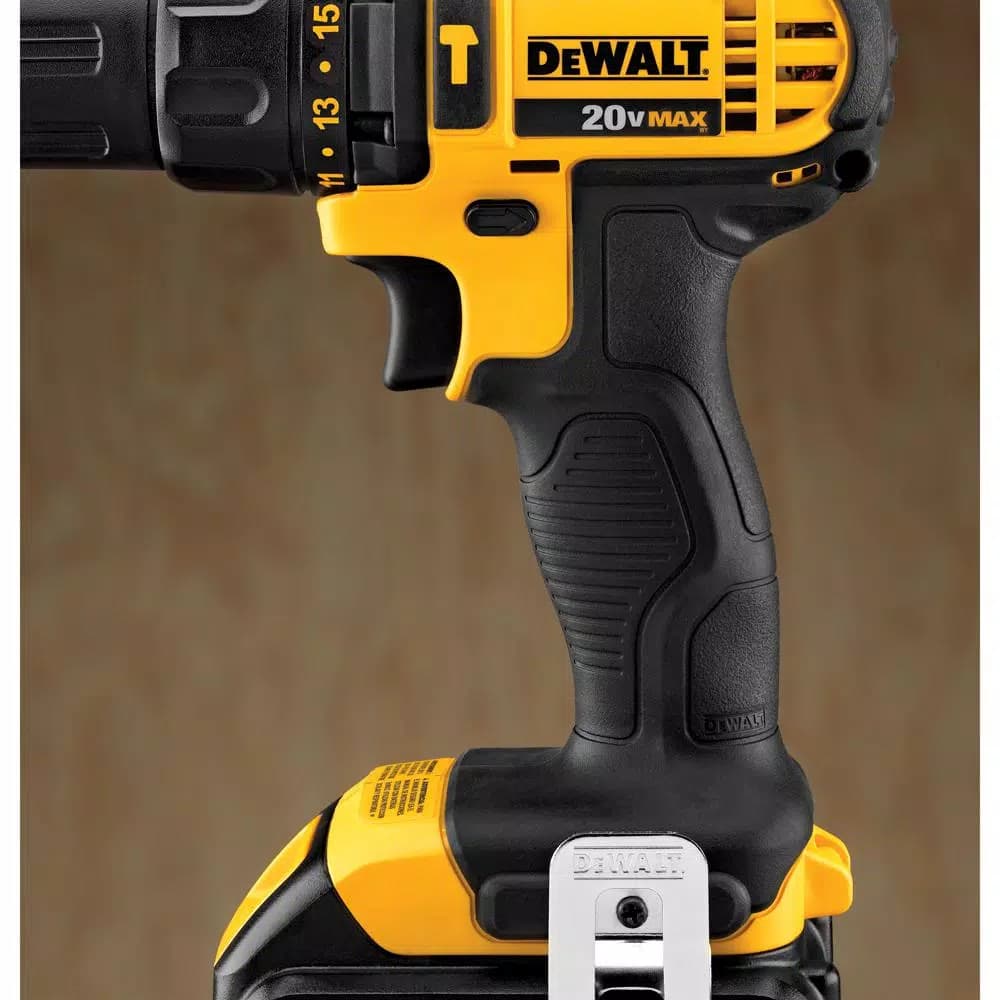 DEWALT 20V MAX Cordless 1/2 in. Compact Hammer Drill/Driver Kit with (2) 1.5Ah Batteries & 108-Piece Mechanics Tool Set