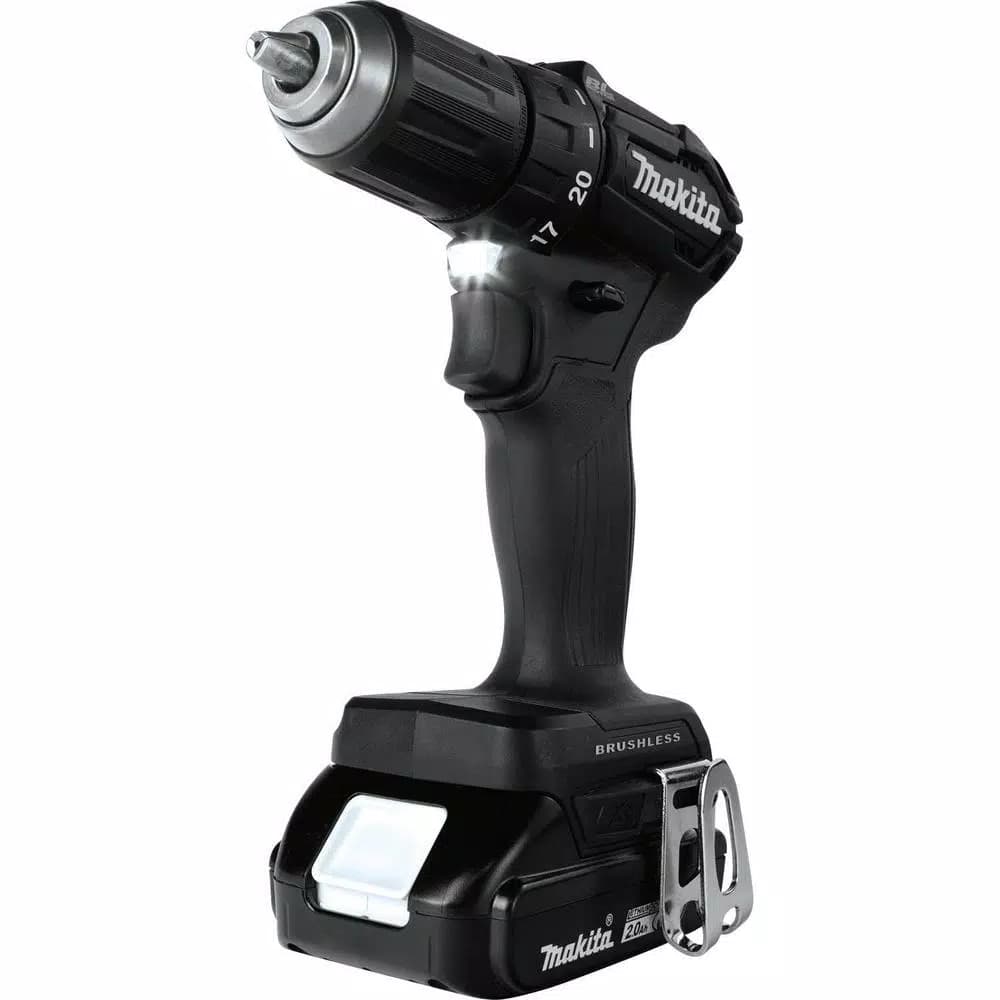 Makita 18V LXT Sub-Compact Brushless 1/2 in. Driver Drill Kit with 2.0 Ah Battery and Charger