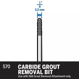 Dremel 570 1/8 in. Carbide Grout Removal Bit thumbnail 3