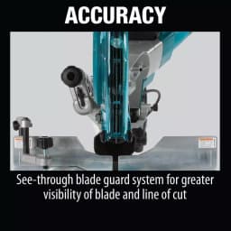 Makita 10 in. 15 Amp Dual-Bevel Sliding Compound Miter Saw with Laser and Folding Stand Kit thumbnail 9