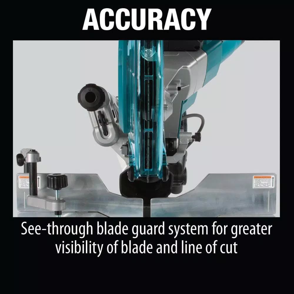 Makita 10 in. 15 Amp Dual-Bevel Sliding Compound Miter Saw with Laser and Folding Stand Kit