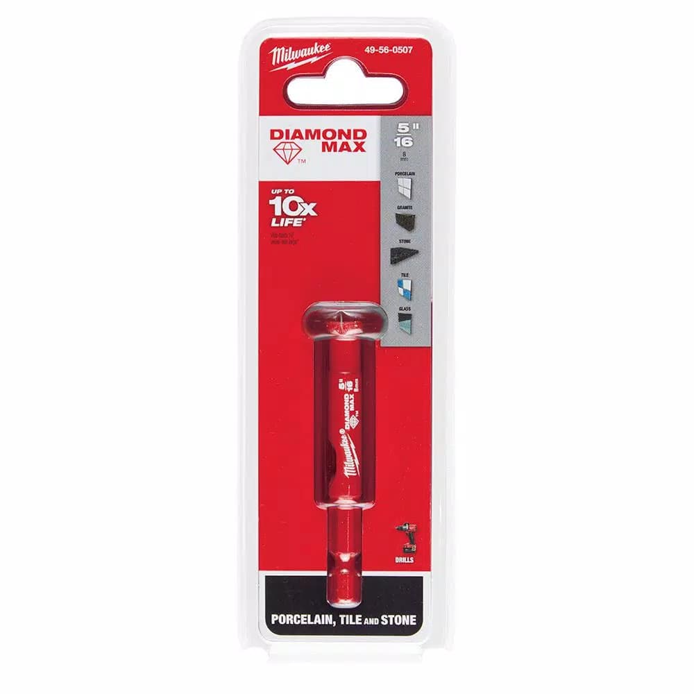 Milwaukee 5/16 in. Diamond MAX Hole Saw with 1/4 in. Hex Shank
