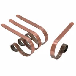 Haute Decor Original MantleClip Brushed Copper Stocking Holder (4-Pack) thumbnail 1