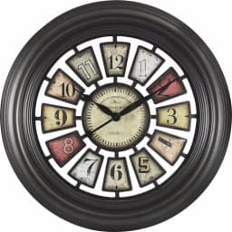 FirsTime 29 in. Industrial Chic Oil Rubbed Bronze Wall Clock thumbnail 2