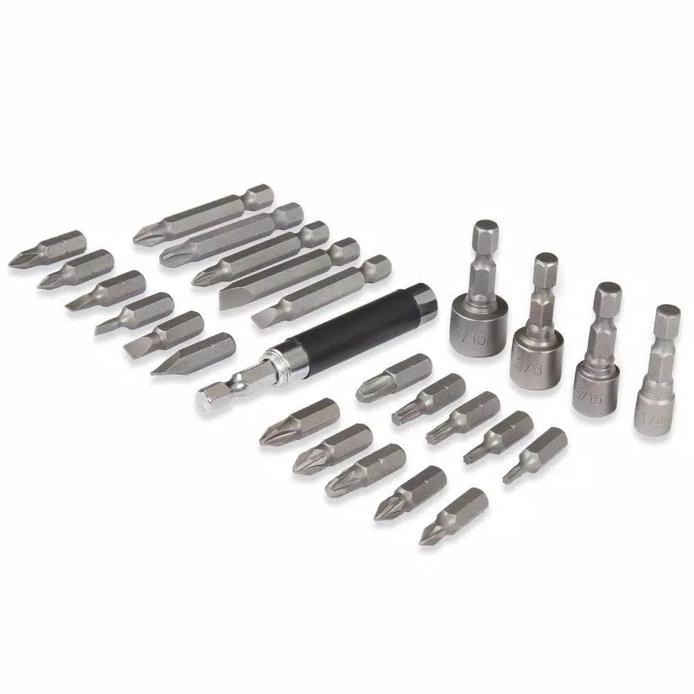 Stalwart 26-Piece Power Bit and SAE Nut Driver Set with Ergonomic Handle and Storage Case