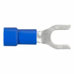 CURT Spade Wire Terminals, 16-14 Gauge, #10 Stud Size, Blue, 100-Pack thumbnail 1