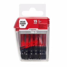 Milwaukee SHOCKWAVE T25 Torx 2 in. Impact Duty Steel Screwdriver Bits, 15-Pack thumbnail 2