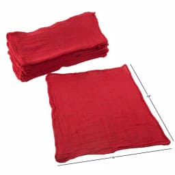 Stalwart 100% Cotton Auto Shop Rags, 25-Pack, Red thumbnail 2