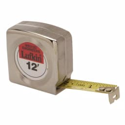 Lufkin Mezurall Series 12 ft. Tape Measure, 3/4 in. Wide, Chrome Clad Case thumbnail 1