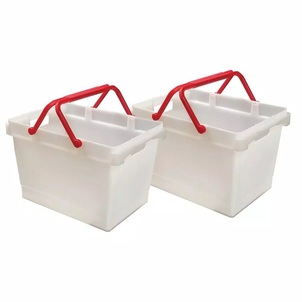 Enviro World 9.25 Gal. Heavy Duty Plastic Bottle Bin & Storage Container (2-Pack)