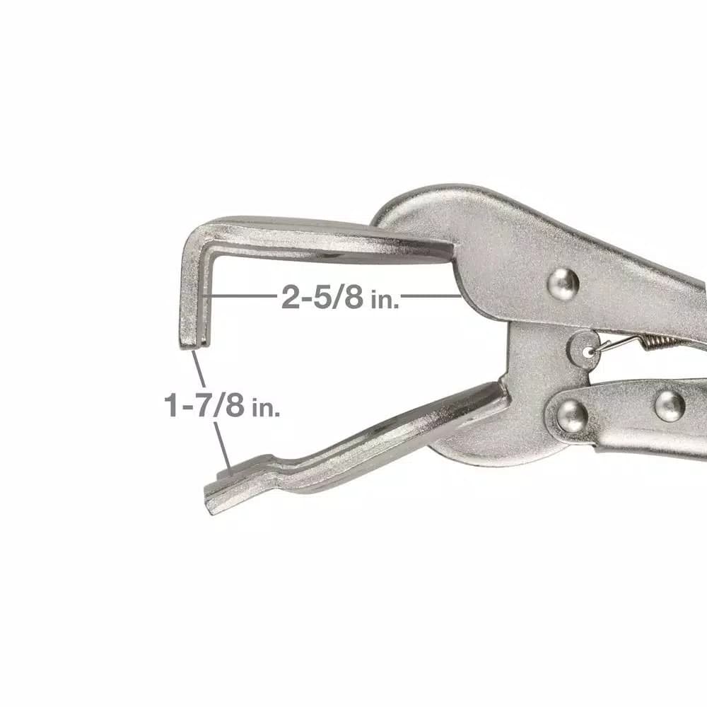 TEKTON 9 in. Welding Clamp Locking Pliers with Chrome Plated Finish
