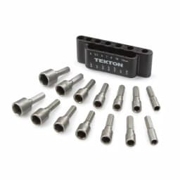 TEKTON 14-Piece Power Nut Driver Bit Set, 3/16 in. to 7/16 in. and 5 mm to 12 mm, Hex Shank thumbnail 1