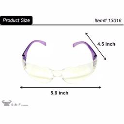G & F Products EyePro Clear Lens Safety Goggles, Impact and Ballistic Resistant, 6-Pack thumbnail 6