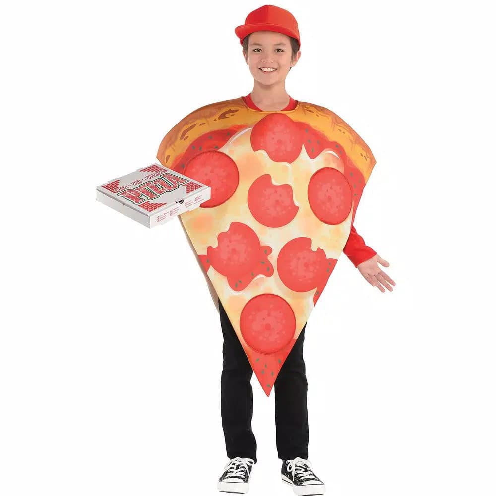 Amscan Kid's Pizza Halloween Costume, Funny Slice Tunic for Boys