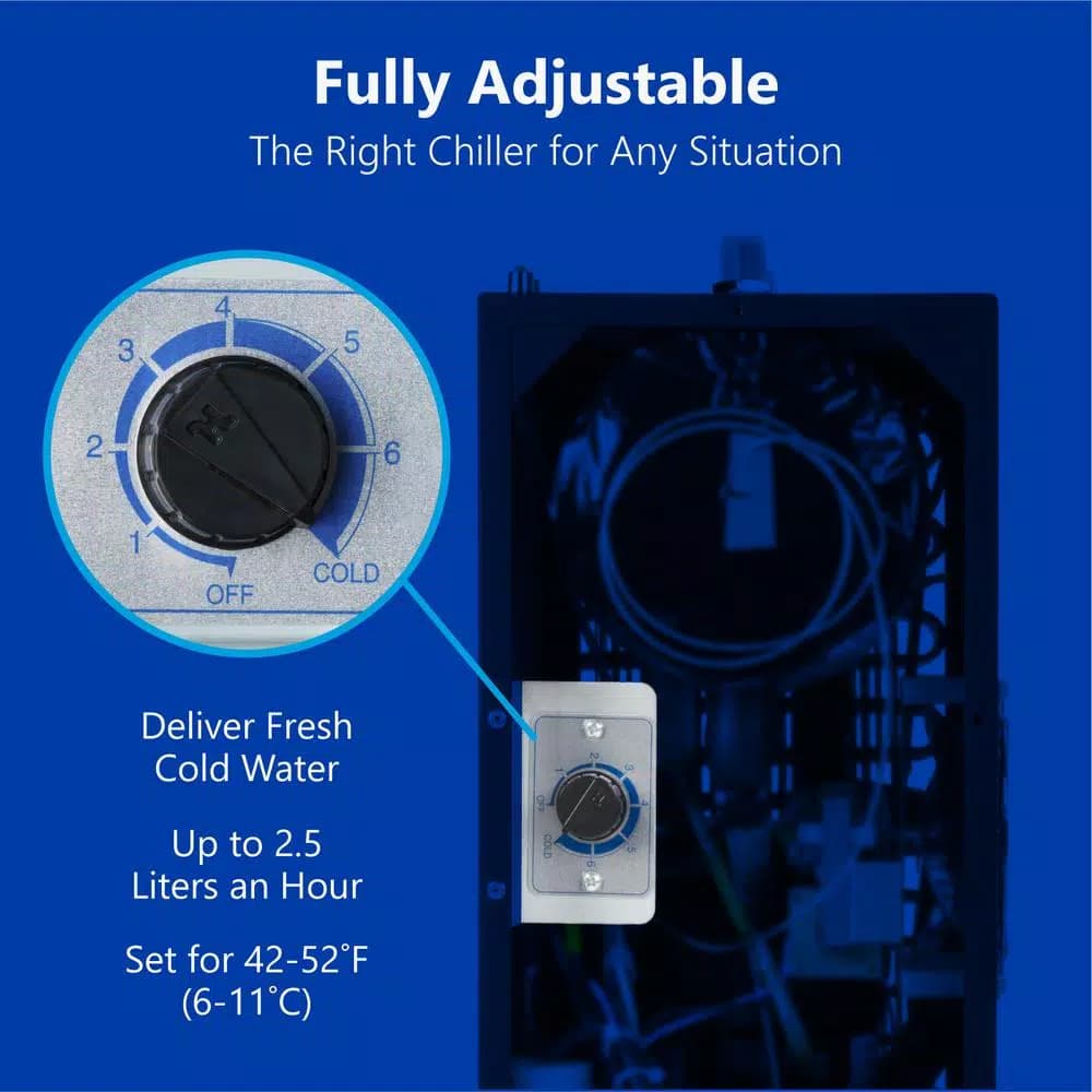 Express Water PC2000 Adjustable Power Water Chiller System with Cooling Fan and Tubing