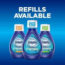 Dawn Platinum Powerwash Dish Spray Fresh Scent Bundle - 1 Starter Kit (16 oz) + 1 Refill (16 oz) thumbnail 6
