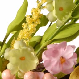 National Tree Company 22 in. Decorated Easter Wreath with Colorful Flowers and Pastel Eggs thumbnail 3