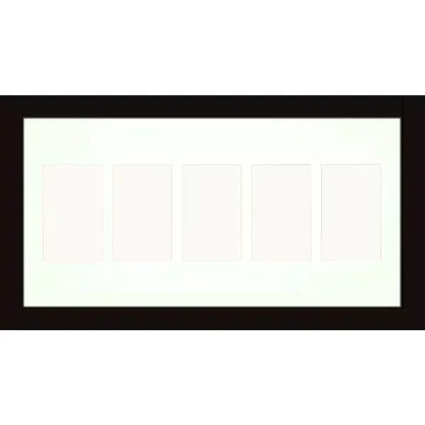 PTM Images Black Matte Collage Photo Frame Set of 2 - Holds Five 4x6 inch Photos Each