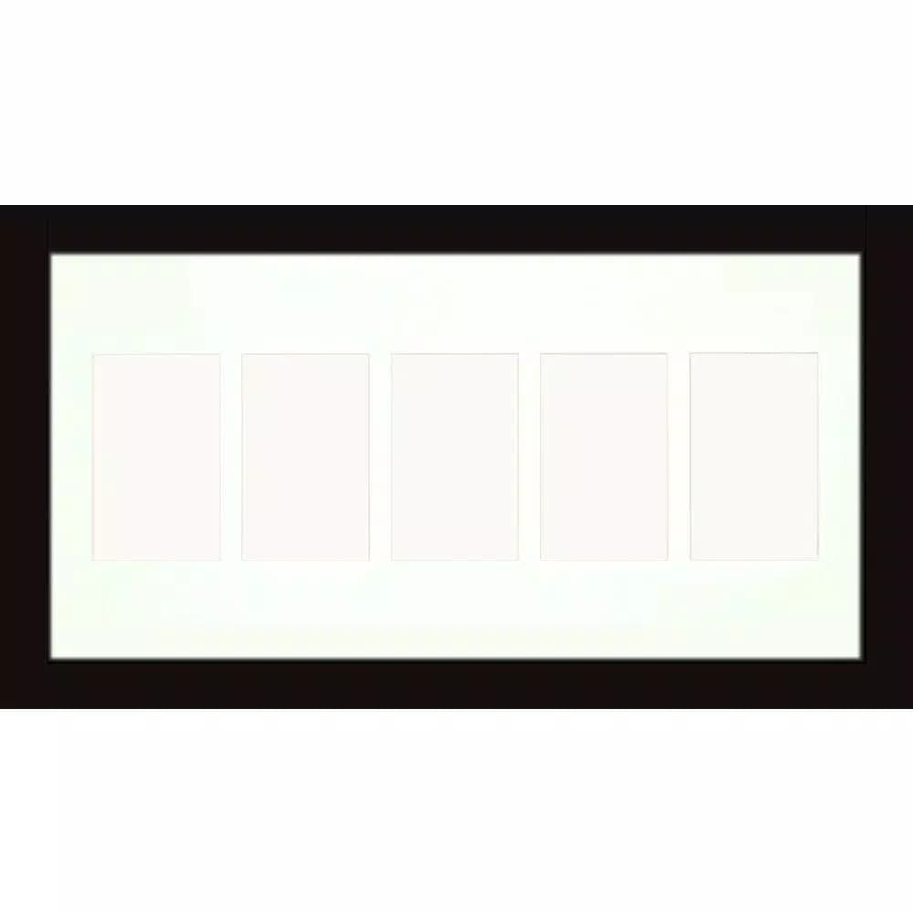 PTM Images Black Matte Collage Photo Frame Set of 2 - Holds Five 4x6 inch Photos Each