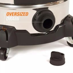 RIDGID 10 Gal. 6.0 Peak HP Stainless Steel Wet/Dry Shop Vacuum with Locking Accessories thumbnail 7