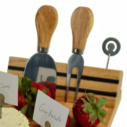 Unbranded Picnic at Ascot Windsor Hardwood Cheese Board Set with Ceramic Bowl, 4 Tools, and Markers thumbnail 7