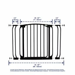 Dreambaby Chelsea Auto-Close Security Gate with Extensions, 29.5 in. H, Black thumbnail 7