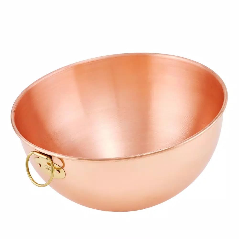 Old Dutch 4.5 Qt. Solid Copper Beating Bowl for Egg Whites and Baking