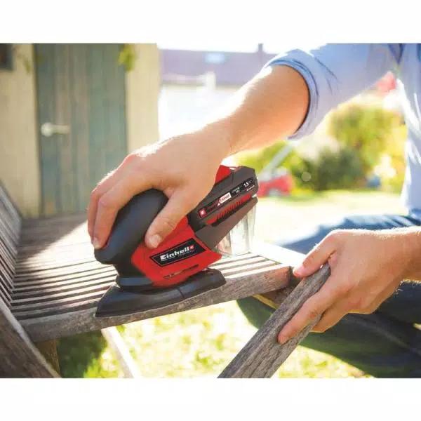 Einhell PXC 18V Cordless Compact Detail Palm Sheet Sander, 24,000 OPM with Dust Collection Box (Tool Only)