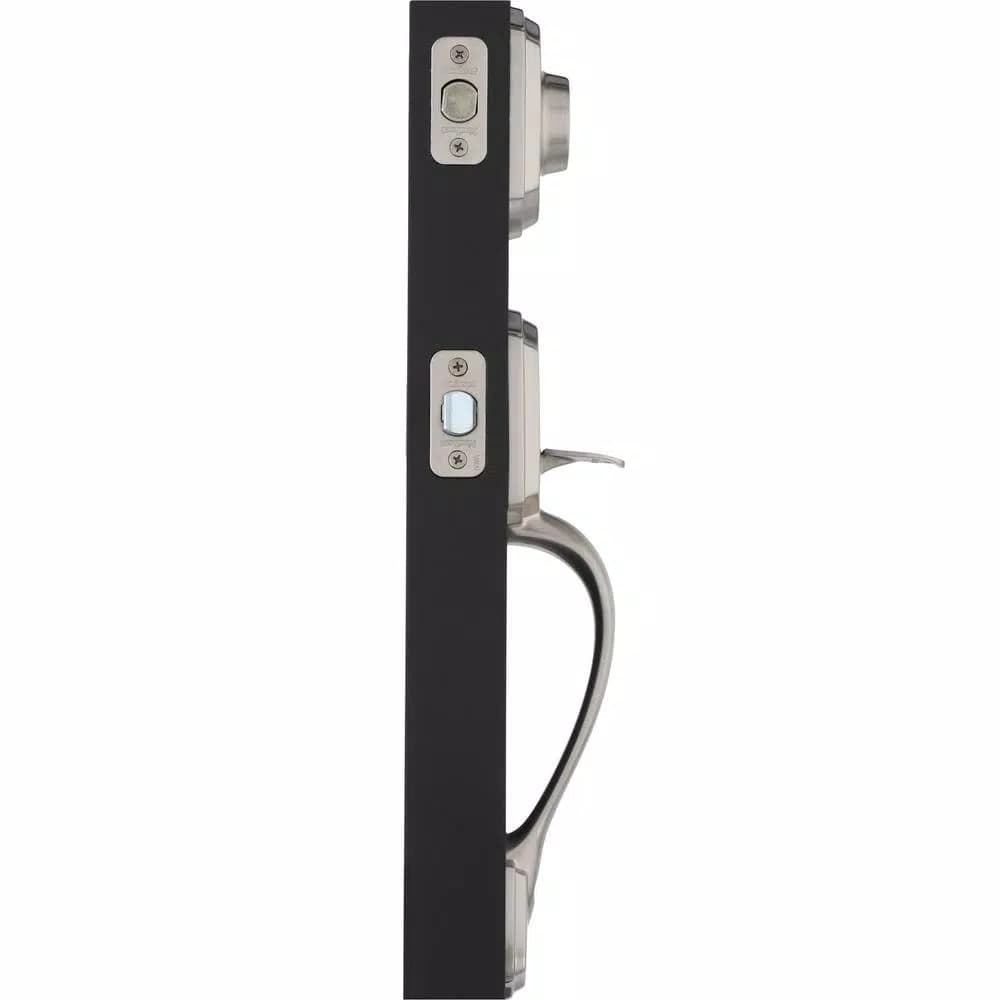 Kwikset Belleview Double Cylinder Handleset, Satin Nickel, Exterior Pack with SmartKey Security