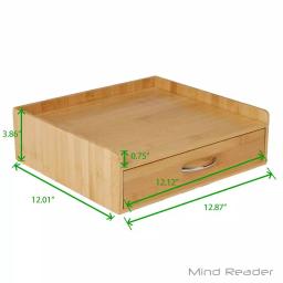Mind Reader 32-Capacity Bamboo Brown K-Cup Storage Drawer with Lip Panel for Keurig thumbnail 7