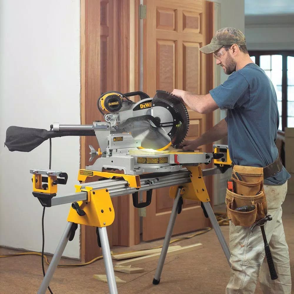 DEWALT 12 in. Sliding Compound Miter Saw with Rolling Stand, 15 Amp, 3800 rpm