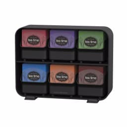 Mind Reader Clutch 6-Drawer Tea Bag Organizer Holder, 90-Bag Capacity, Black thumbnail 1