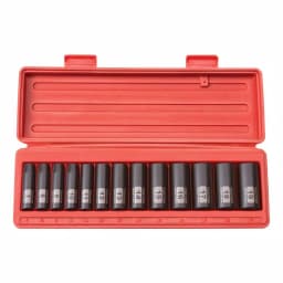 TEKTON 3/8 in. Drive 7-19 mm 12-Point Deep Impact Socket Set, 13-Piece thumbnail 1