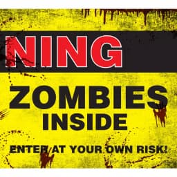 My Door Decor 7 ft. x 8 ft. Zombies Inside Halloween Garage Door Banner Mural thumbnail 4