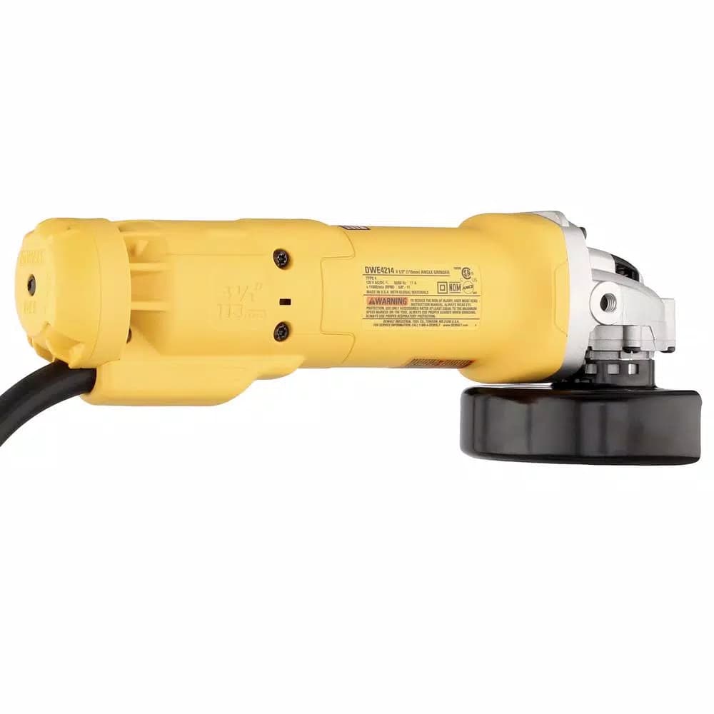 DeWalt DWE4214 4-1/2 in. 11 Amp Corded Angle Grinder, 11,000 RPM