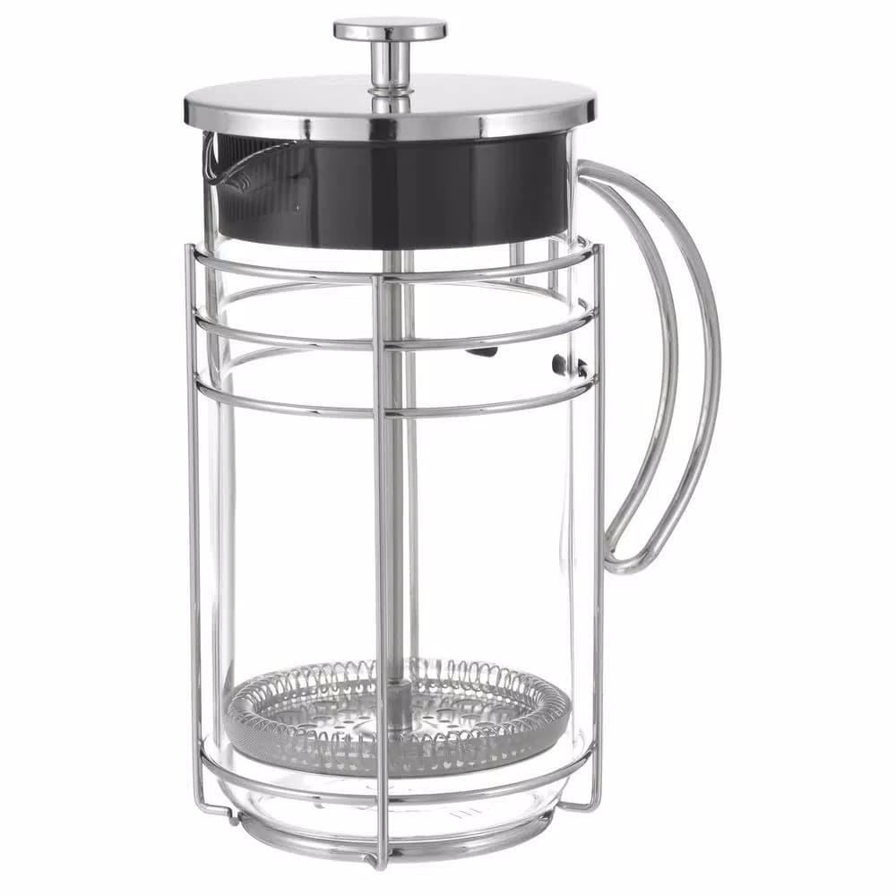 GROSCHE Madrid 3-Cup French Press Coffee and Tea Maker, Chrome Housing with Borosilicate Glass