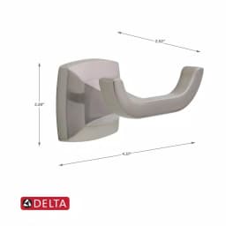 Delta Portwood Double Prong Towel and Robe Hook in SpotShield Brushed Nickel thumbnail 4